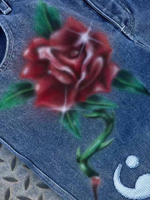 1/1 Roses Ombré Denim Jacket and Jeans