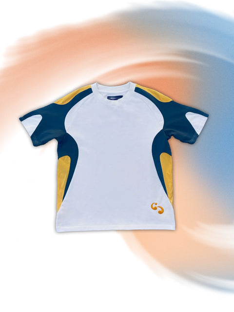 Twist Tee Blue/Orange