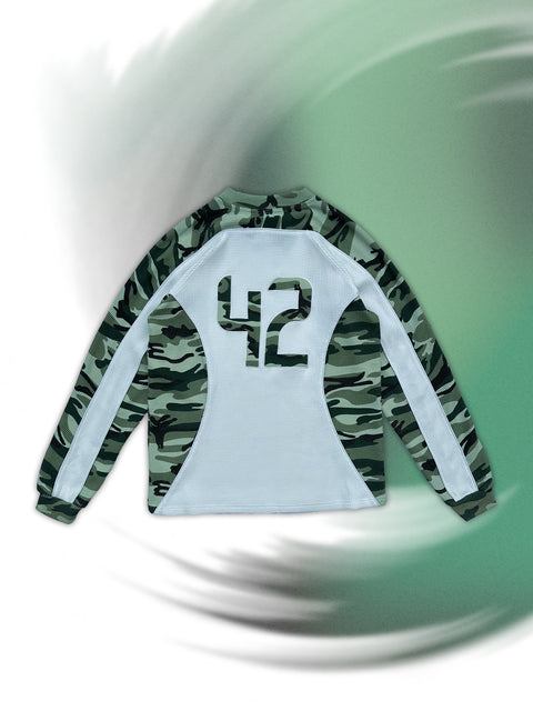 42 Applique Camo Waffle Shirt